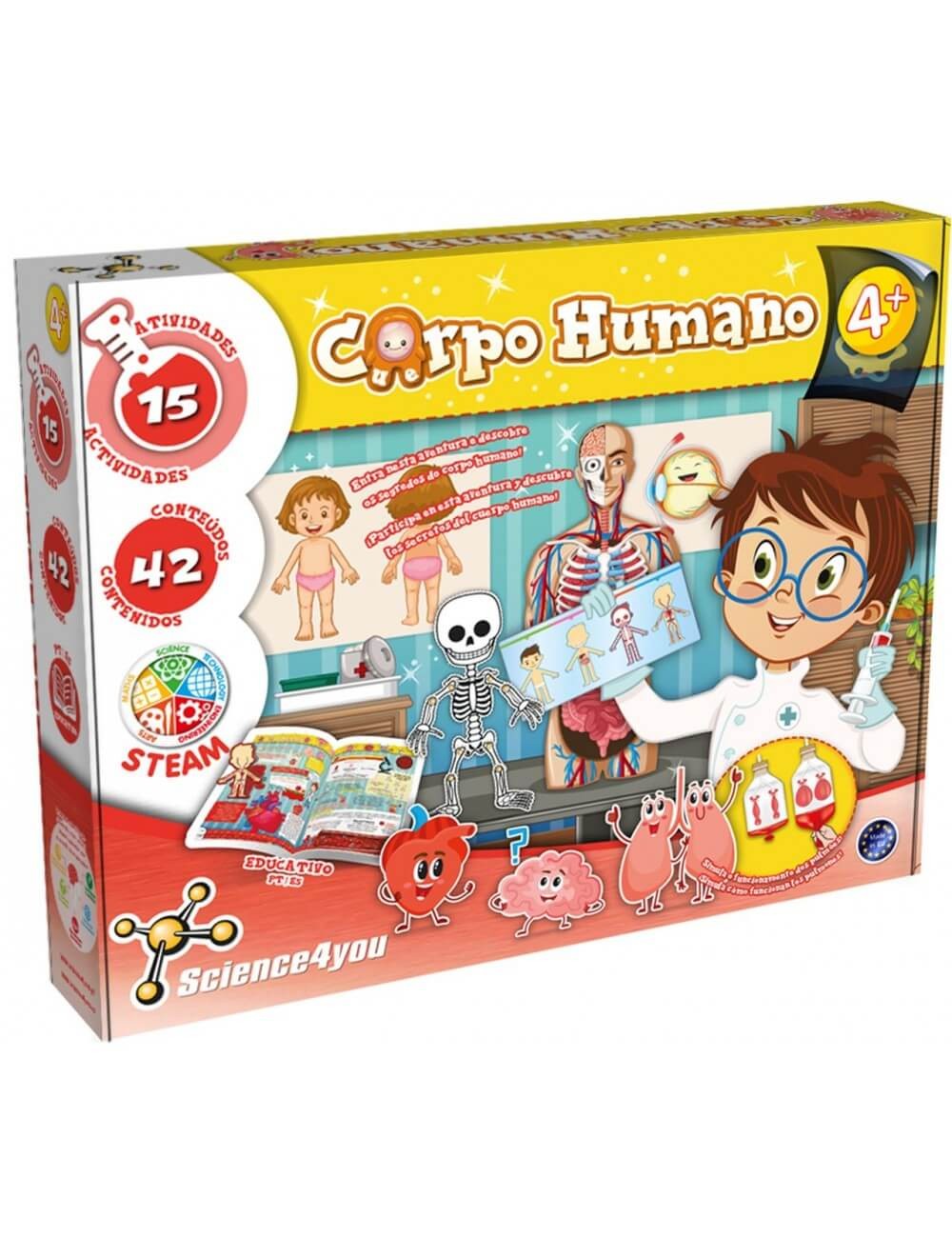 Corpo Humano, Brinquedo do Corpo Humano, Brinquedo de Ciências para  crianças 4+ anos