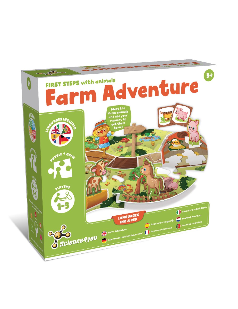 Puzzle 4 em 1 - little farm - 2-4 anos, Brinquedos, Primeiros