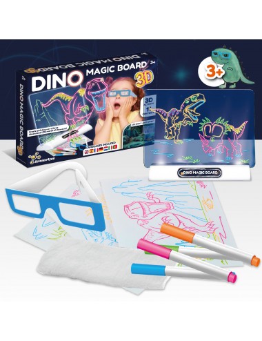 Quadro Mágico Desenhos 3D - Dinossauros