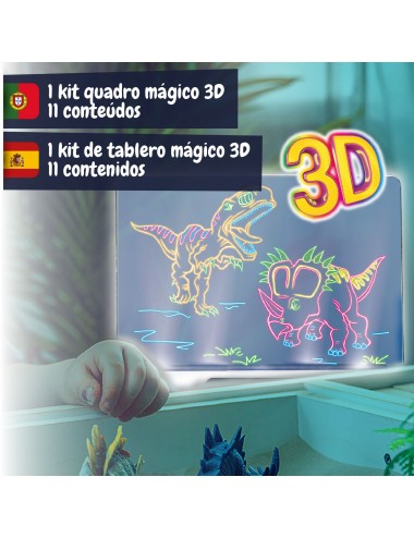 Quadro Mágico Desenhos 3D - Dinossauros