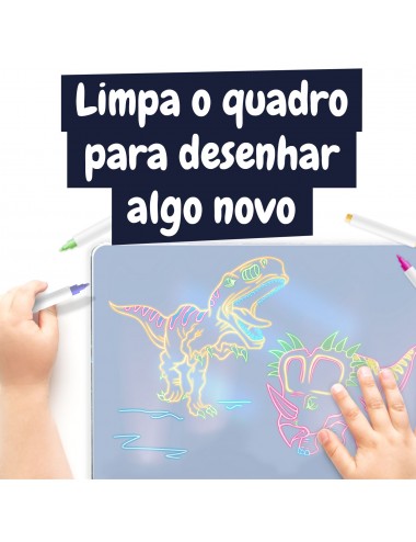 Quadro Mágico Desenhos 3D - Dinossauros